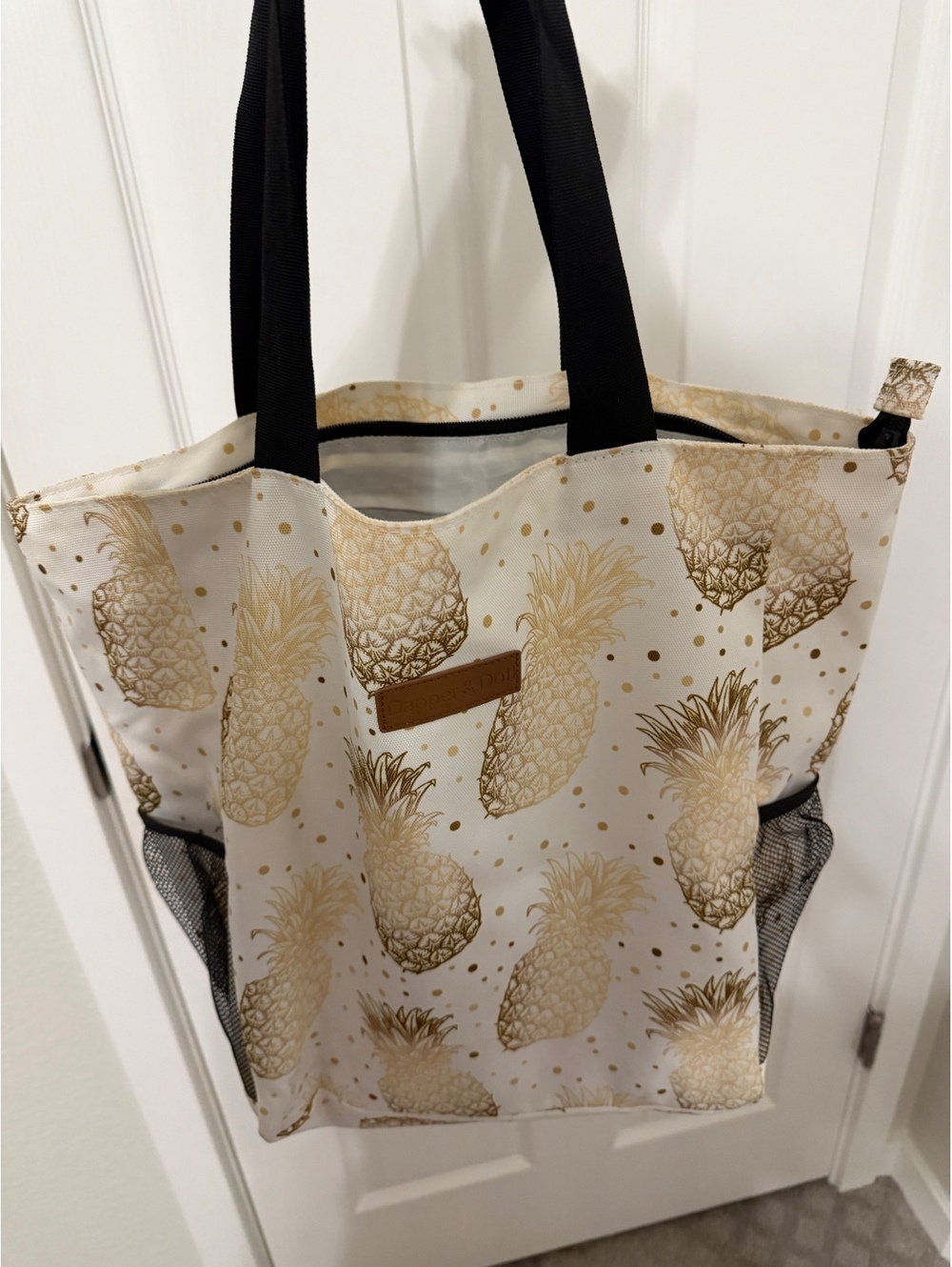 Pineapple Print Tote Bag